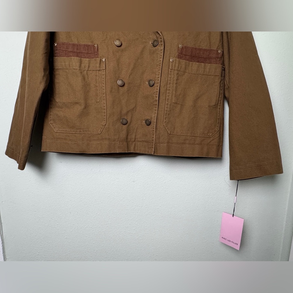 NWT Anthropologie Avec Les Filles Cotton Twill Heritage Chore Coat in Thyme S - Picture 8 of 15